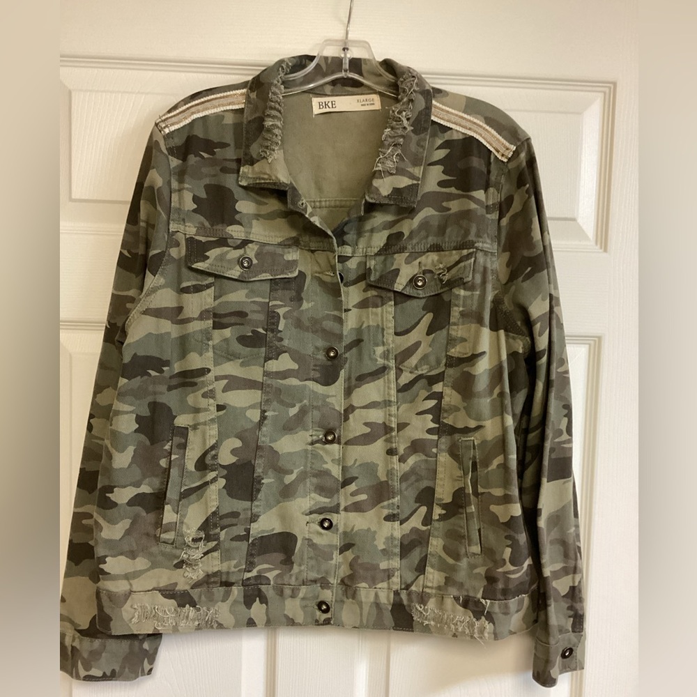 BKE Buckle ~ Camo Denim Jacket